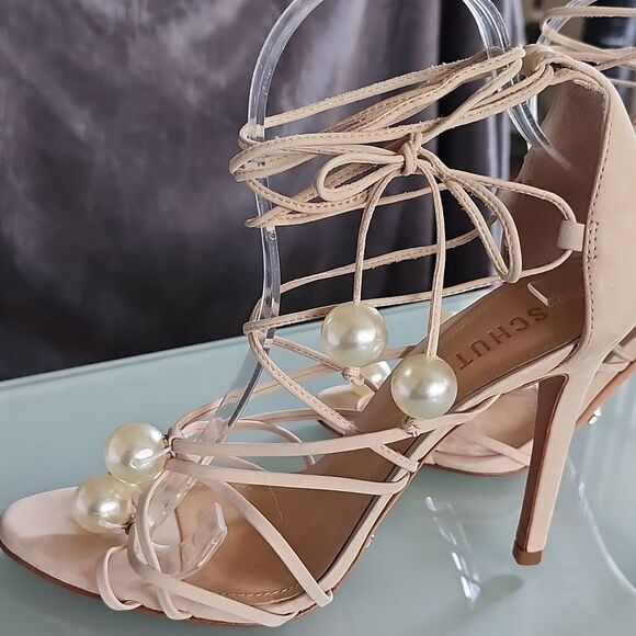 Schutz Leather Wrap Heels - Picture 5 of 7